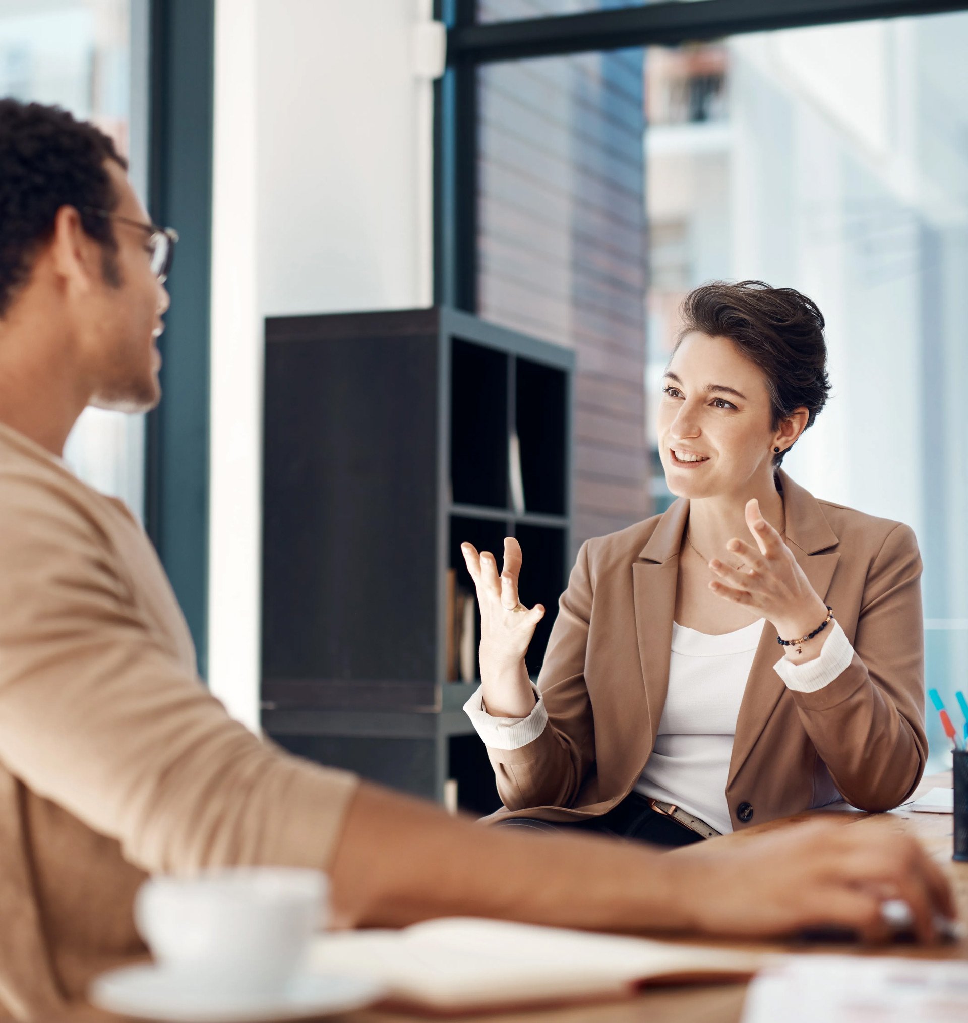 Law firm consultants in discussion